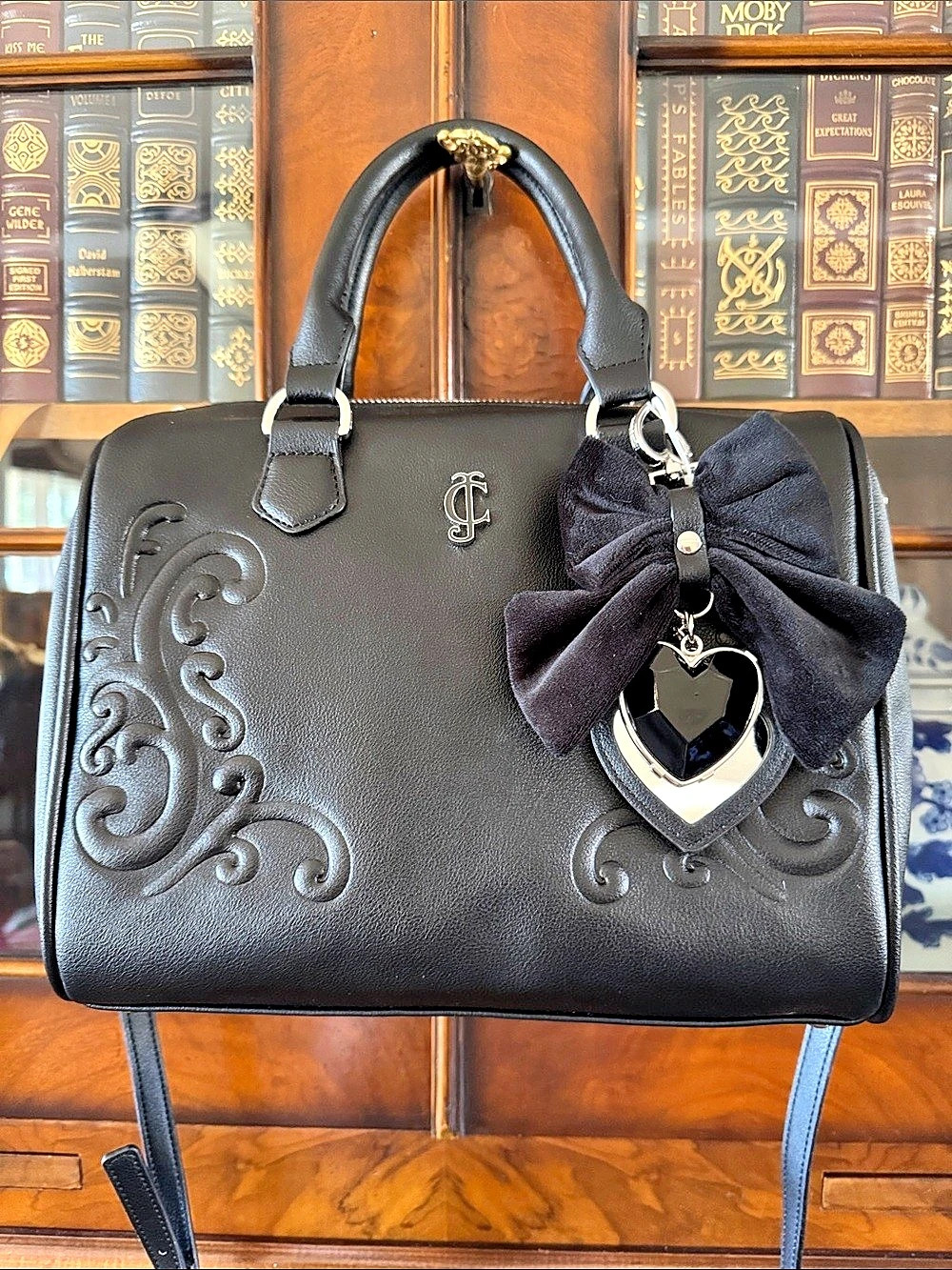 Juicy Couture HALLOWEEN-SEW-FA-BOO-LOUIS Black Satchel - NWT